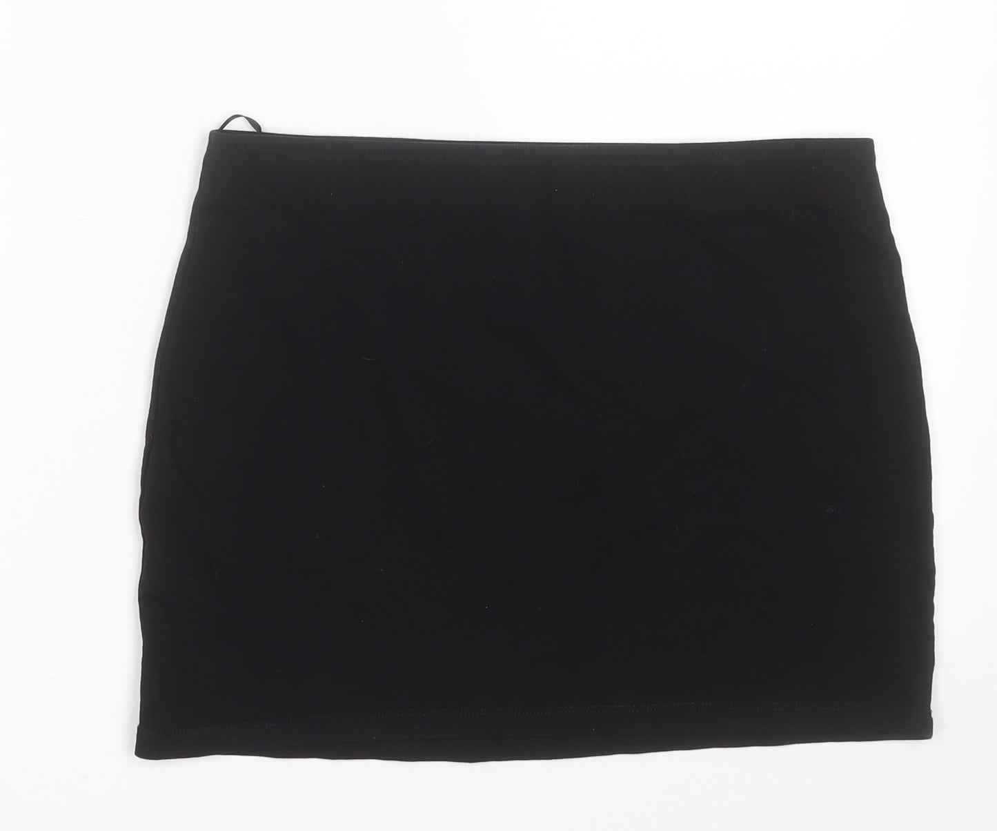 George Womens Black  Cotton Mini Skirt Size 12