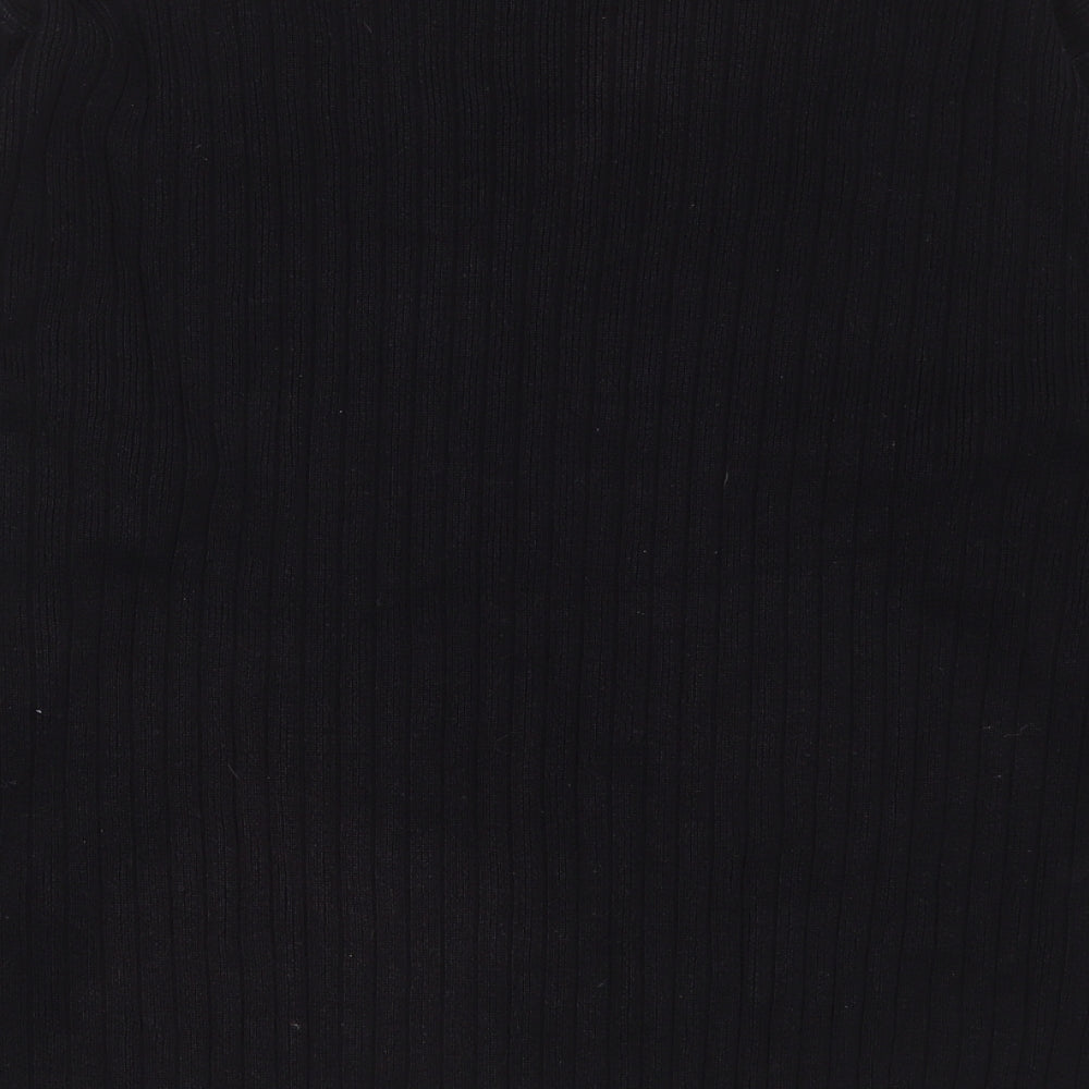 Linea Mens Black Crew Neck  Cotton Pullover Jumper Size L