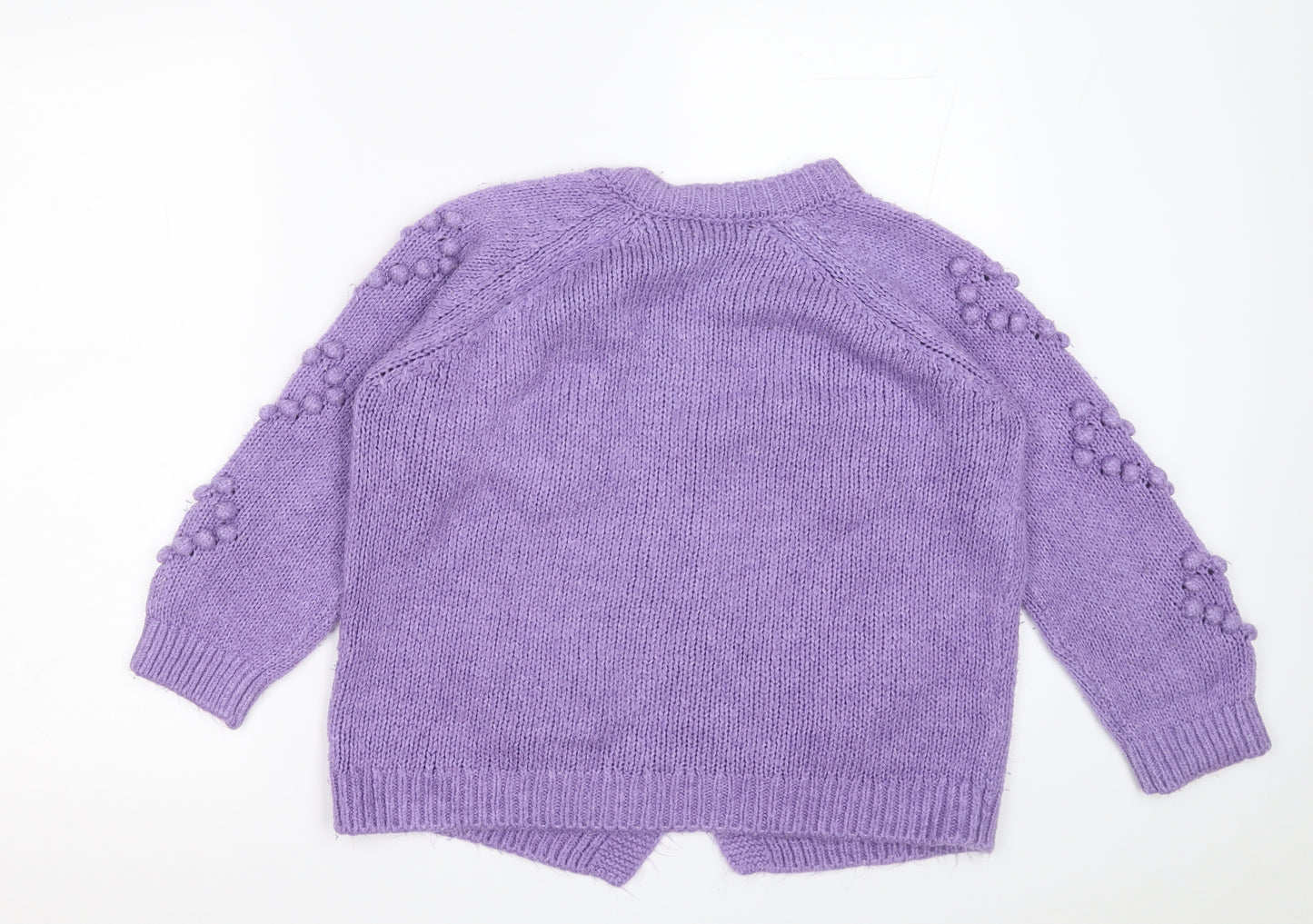 TU Womens Pink V-Neck  Acrylic Cardigan Jumper Size 14