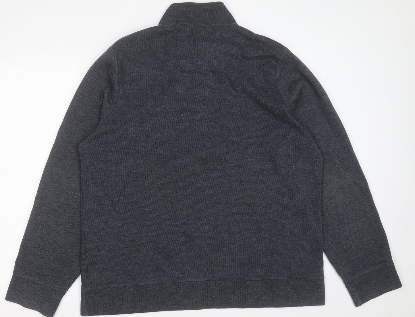bonmarch Mens Blue  Cotton Pullover Sweatshirt Size L