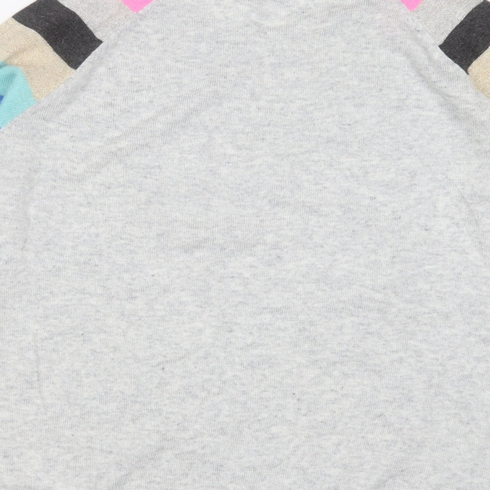 Mint Velvet Womens Multicoloured Crew Neck Striped Acrylic Pullover Jumper Size 10