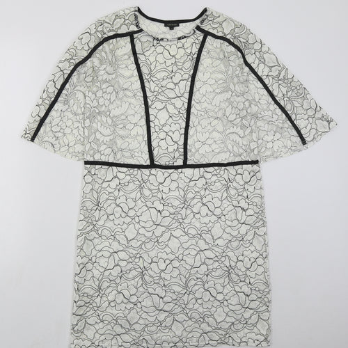 River Island Womens White  Polyester A-Line  Size 12  Round Neck Pullover