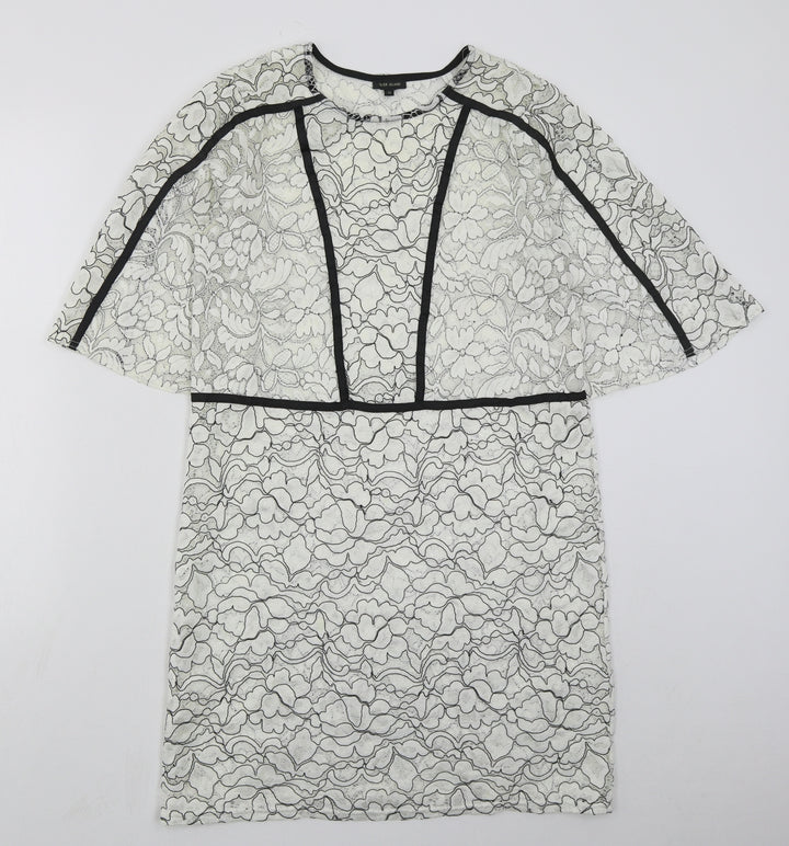 River Island Womens White  Polyester A-Line  Size 12  Round Neck Pullover
