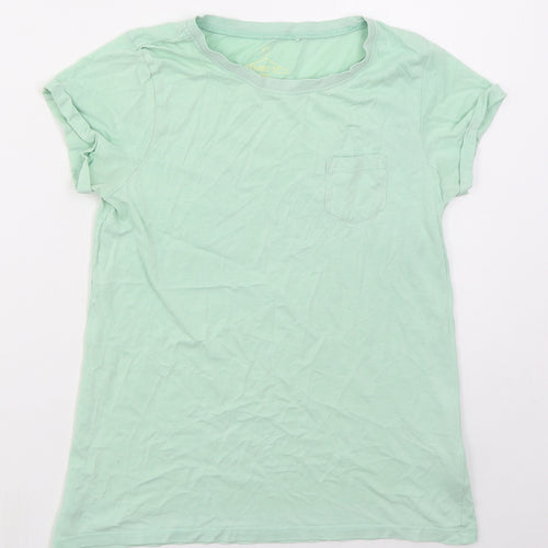 NEXT Girls Green  Cotton Basic T-Shirt Size 12 Years Crew Neck Pullover