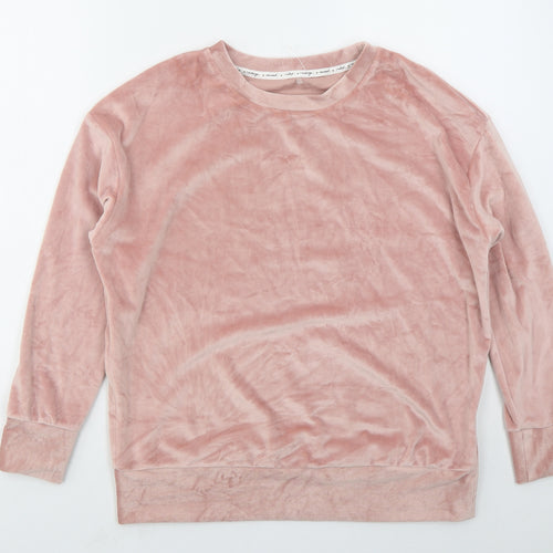 George Womens Pink Solid Polyester Top Pyjama Top Size 12