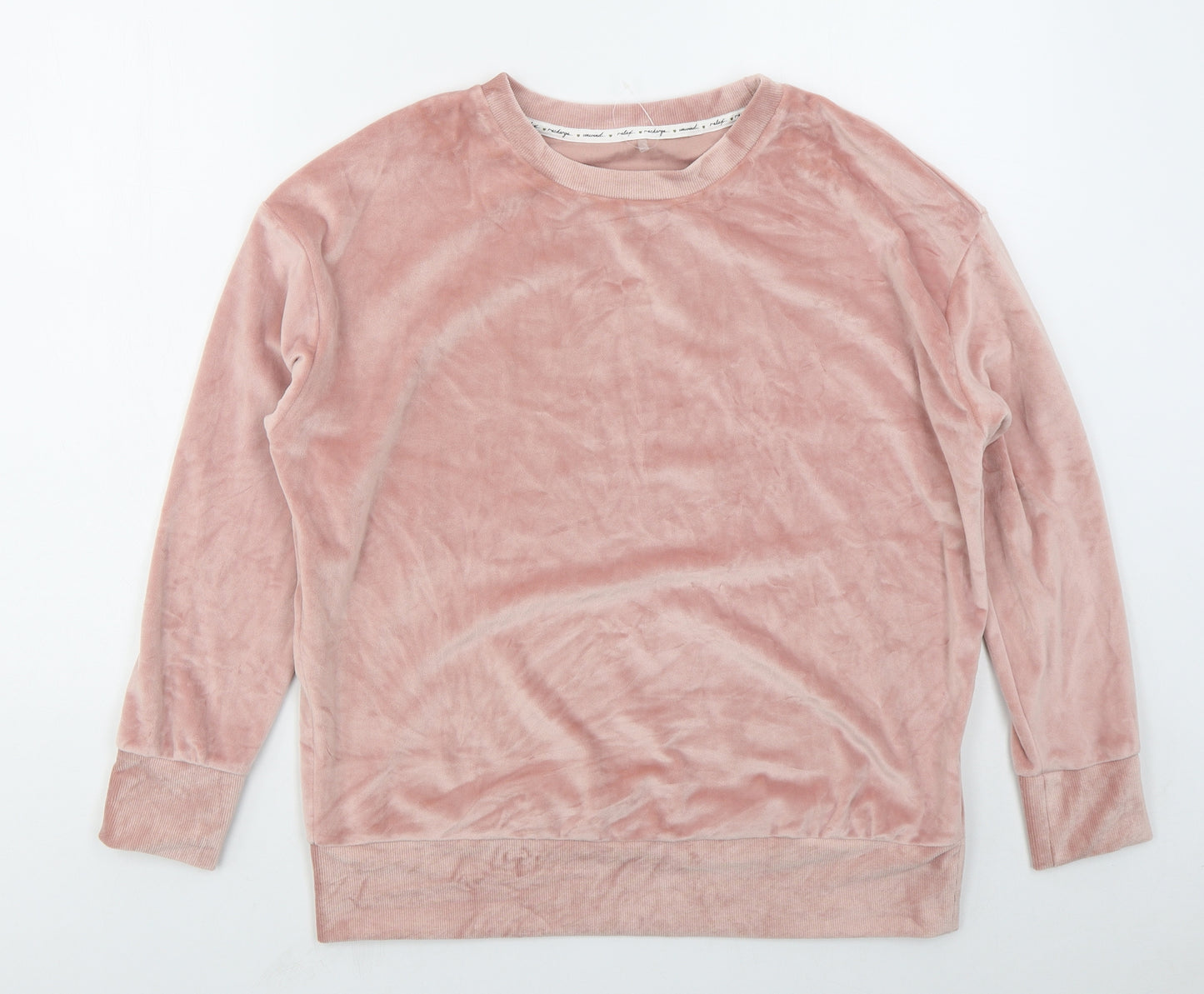 George Womens Pink Solid Polyester Top Pyjama Top Size 12