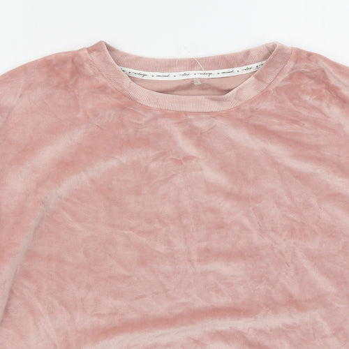 George Womens Pink Solid Polyester Top Pyjama Top Size 12