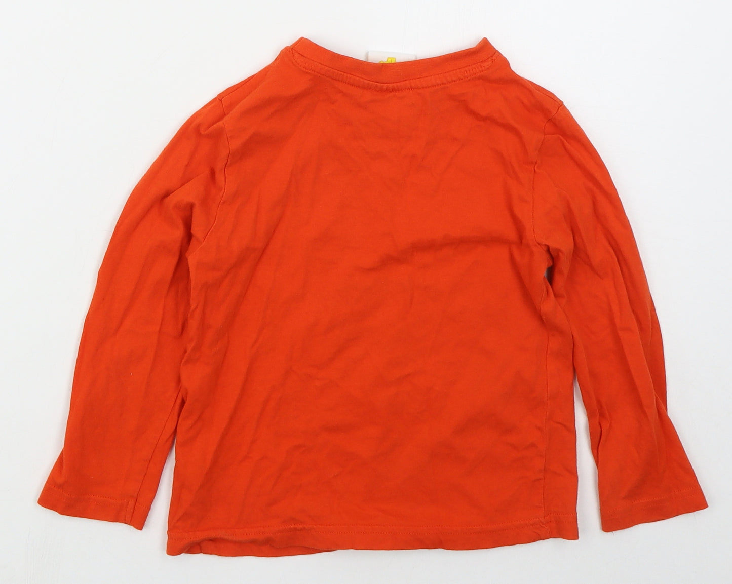 Pop Gear Boys Red  Cotton Basic T-Shirt Size 4-5 Years Crew Neck Pullover - Fireman Sam
