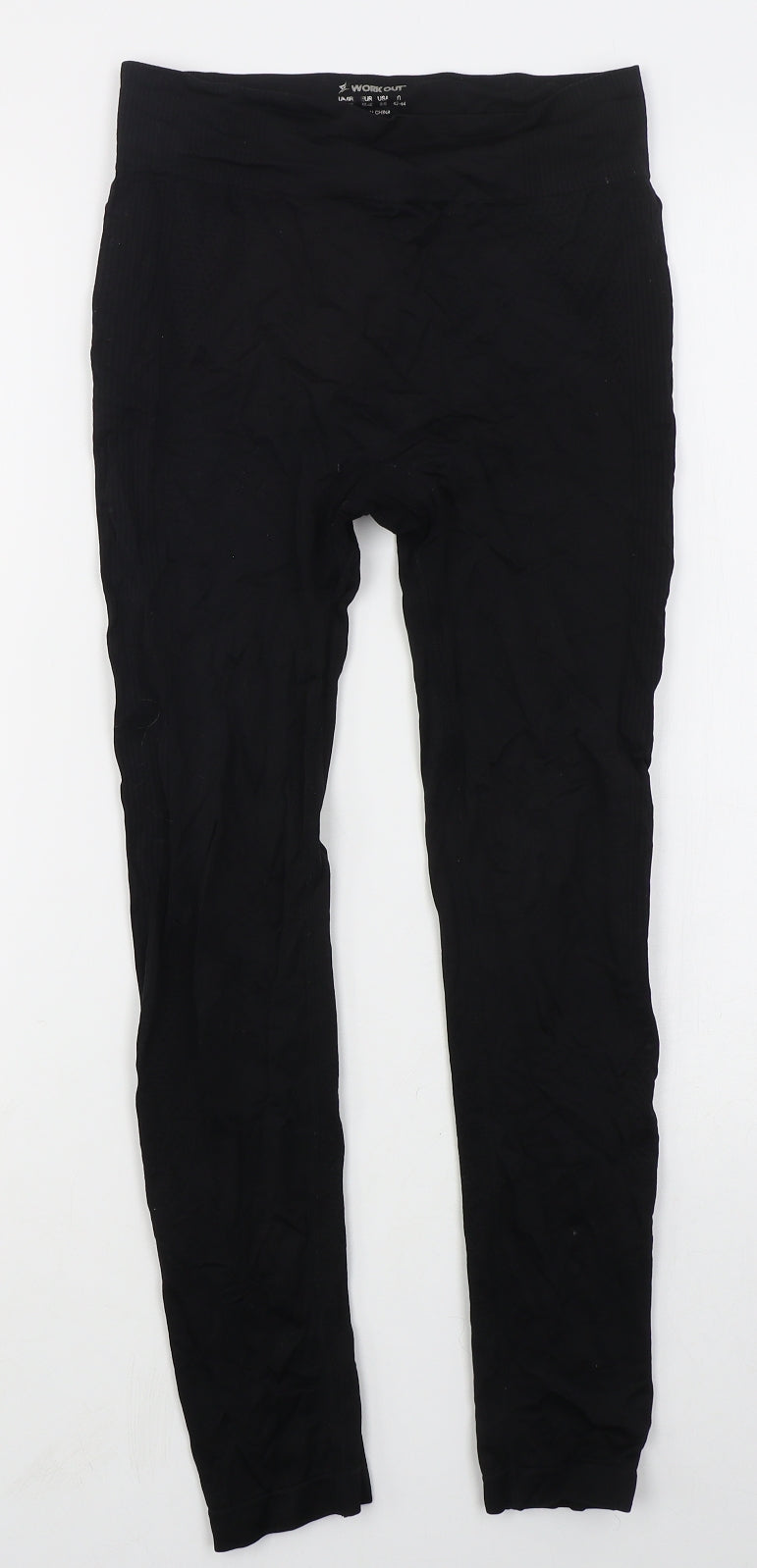 Primark Womens Black  Nylon Compression Leggings Size 10 L24 in Regular