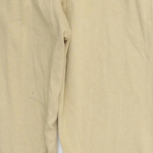 H&M Womens Beige  Cotton Sweatpants Trousers Size S L28 in Regular Drawstring