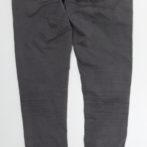 Topshop Womens Grey  Cotton Skinny Jeans Size 28 in L30 in Regular Button