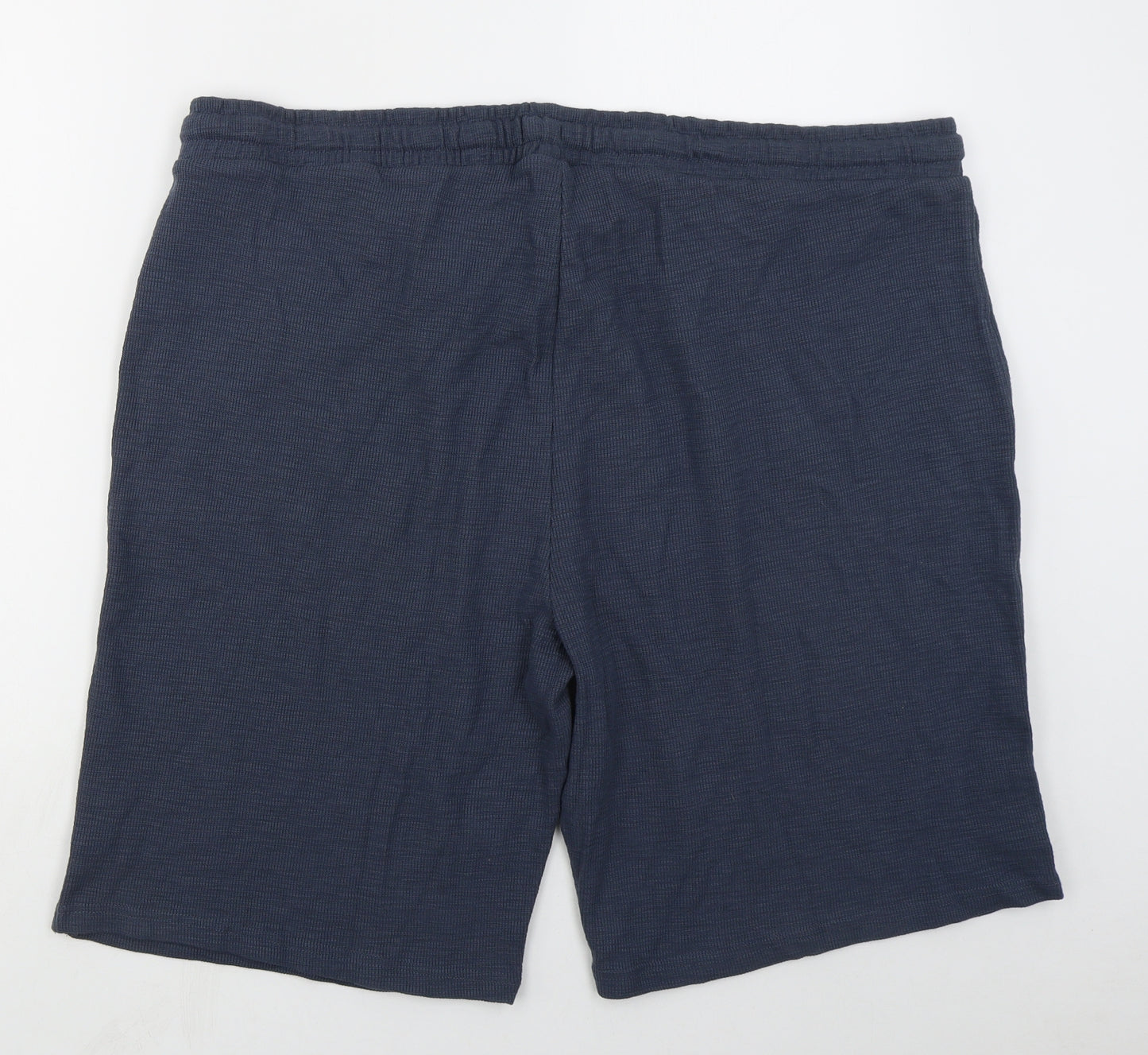 Nutmeg Mens Black  Cotton Sweat Shorts Size 2XL L10 in Regular Drawstring