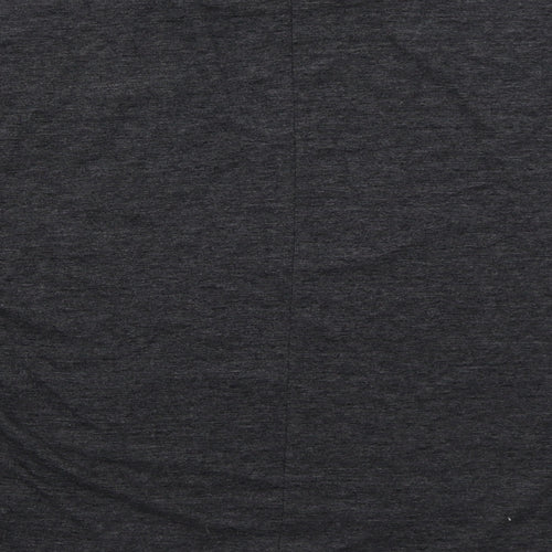 Topshop Womens Grey  Cotton Basic T-Shirt Size 8 Round Neck