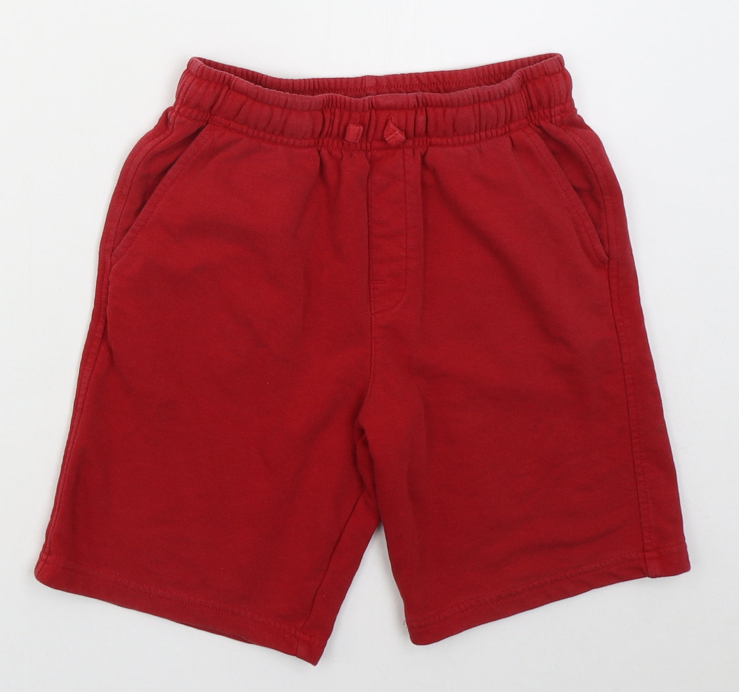 George Boys Red  Cotton Sweat Shorts Size 10-11 Years  Regular Drawstring