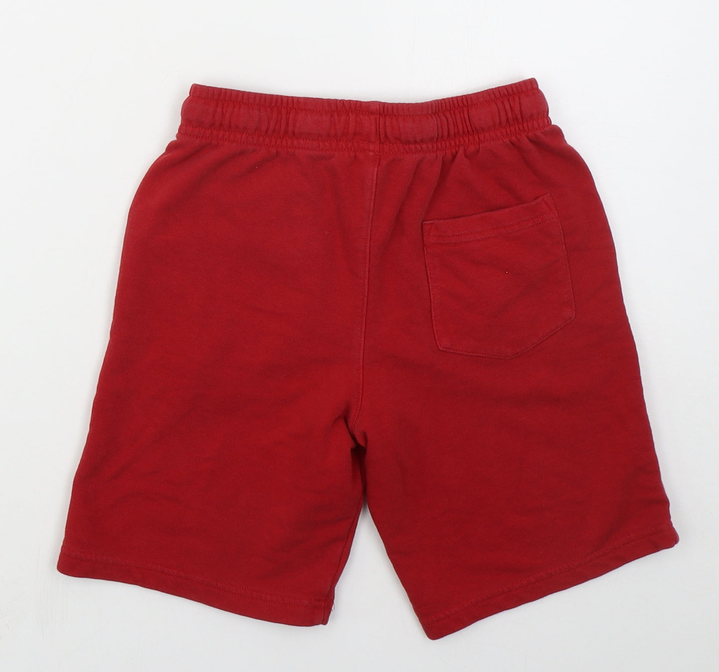 George Boys Red  Cotton Sweat Shorts Size 10-11 Years  Regular Drawstring