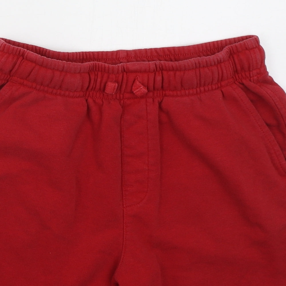 George Boys Red  Cotton Sweat Shorts Size 10-11 Years  Regular Drawstring