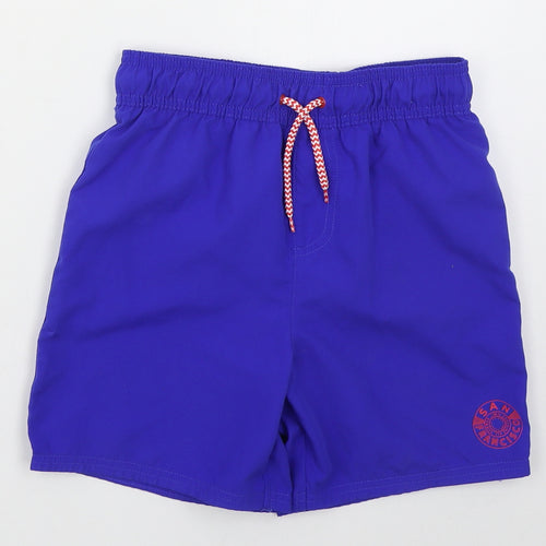 George Boys Blue  Polyester Bermuda Shorts Size 8-9 Years  Regular Drawstring - San Drancisco