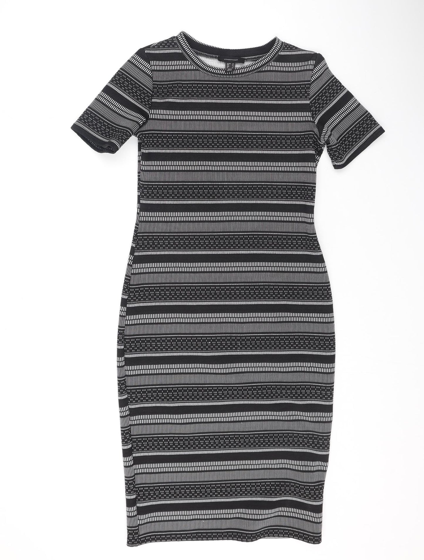 Primark  Womens Grey  Polyester Bodycon  Size 12  Round Neck