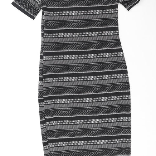 Primark  Womens Grey  Polyester Bodycon  Size 12  Round Neck