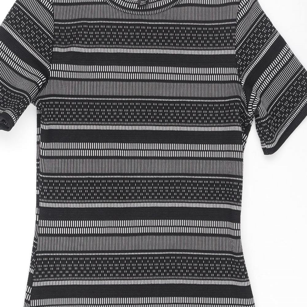 Primark  Womens Grey  Polyester Bodycon  Size 12  Round Neck