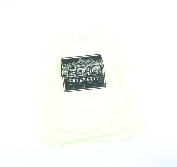 Primark  Boys Yellow  Cotton Pullover Sweatshirt Size 11-12 Years