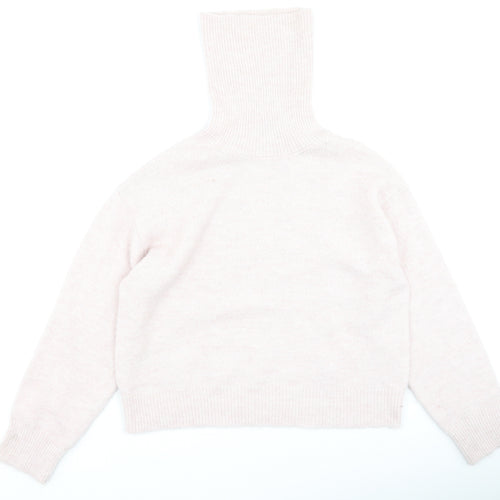 New Look Womens Pink High Neck  Polyester Pullover Jumper Size S