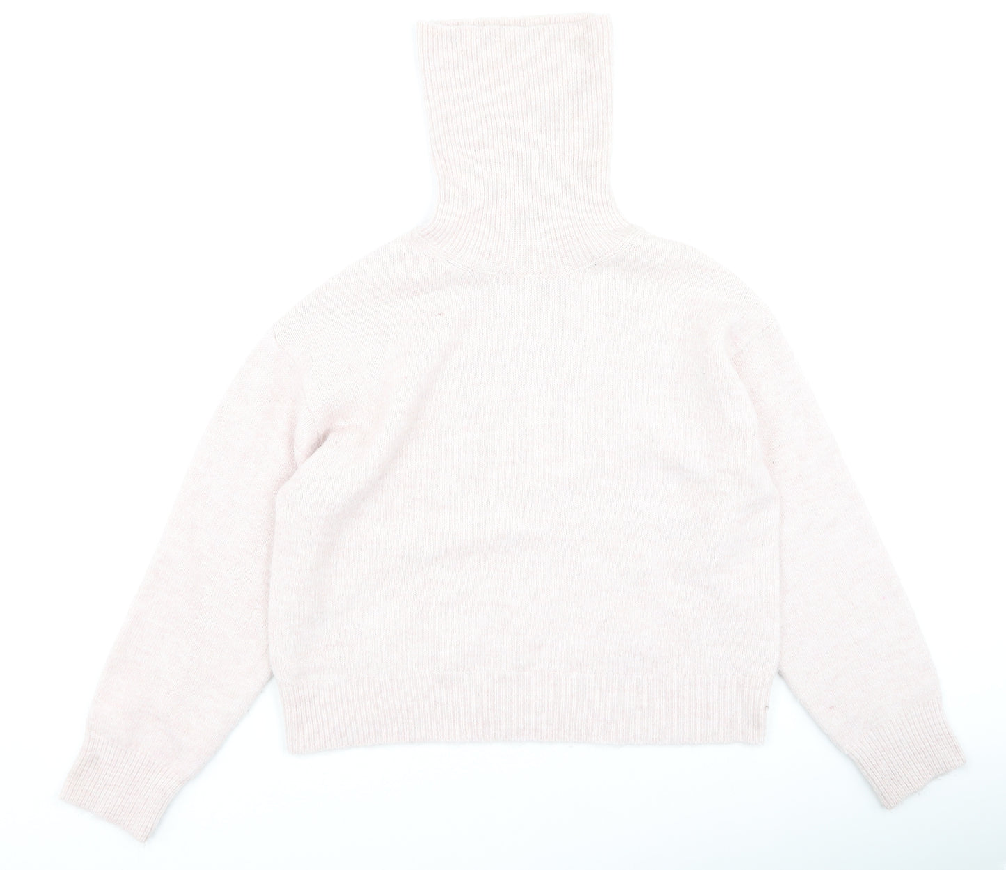 New Look Womens Pink High Neck  Polyester Pullover Jumper Size S