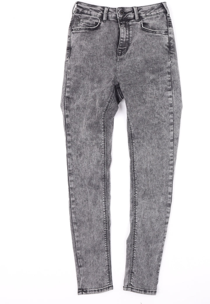 Jack Wills Womens Grey Cotton Skinny Jeans Size 25 L26 in Regular