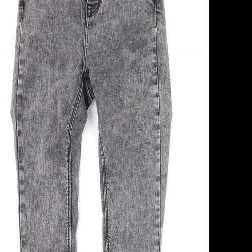 Jack Wills Womens Grey  Cotton Skinny Jeans Size 25 L26 in Regular