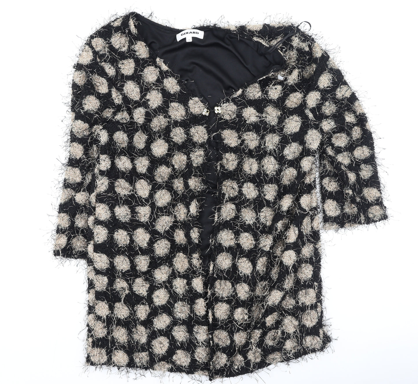 Gerard Womens Brown V-Neck  Polyester Cardigan Jumper Size 18