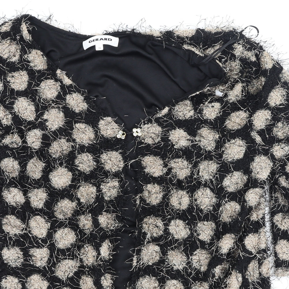 Gerard Womens Brown V-Neck  Polyester Cardigan Jumper Size 18