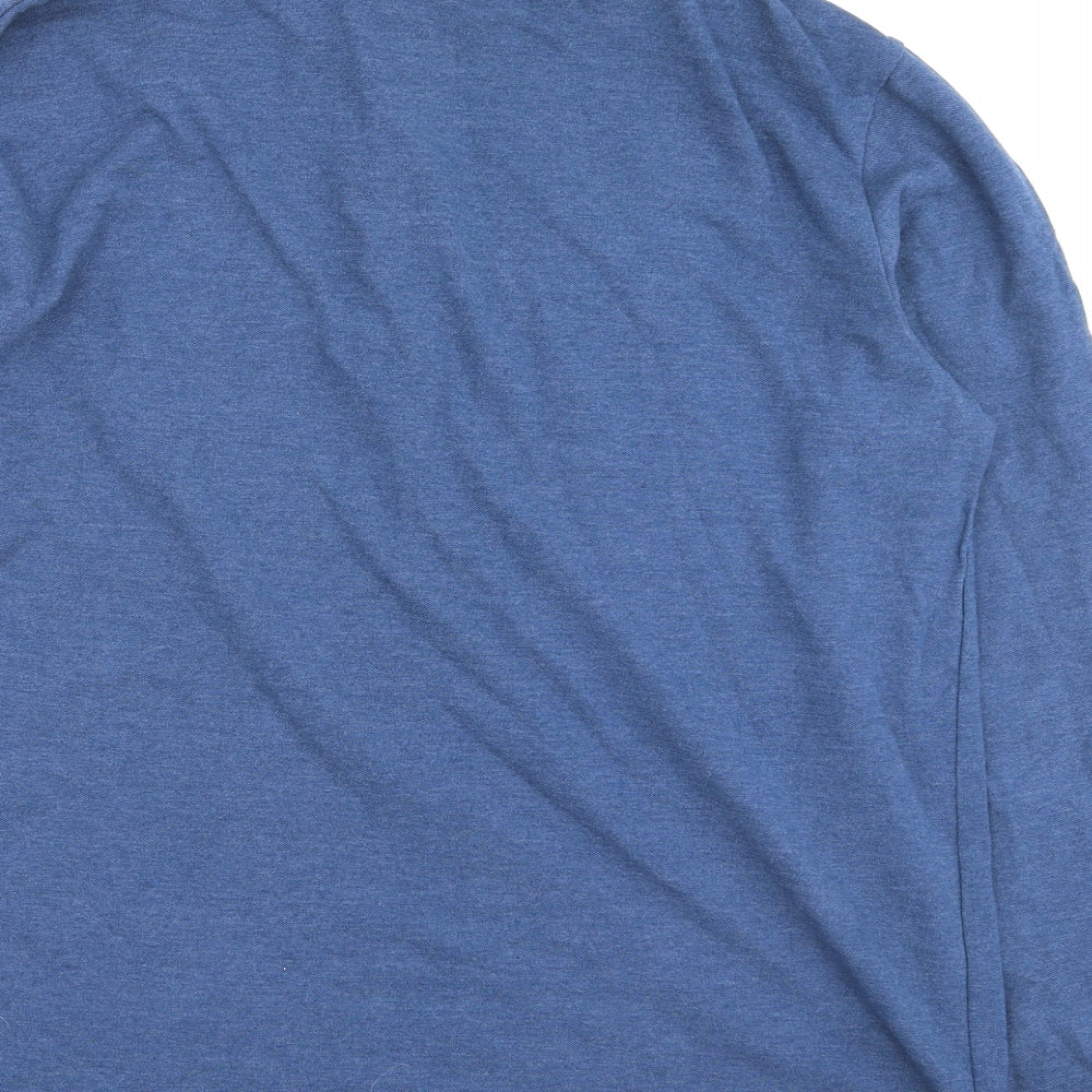 atlasformen Mens Blue  Cotton  Button-Up Size L Collared