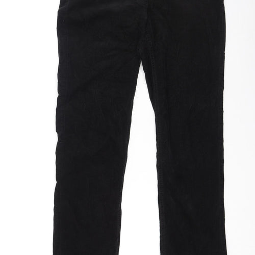 Marks and Spencer Womens Black  Cotton Trousers  Size 8 L27 in Regular