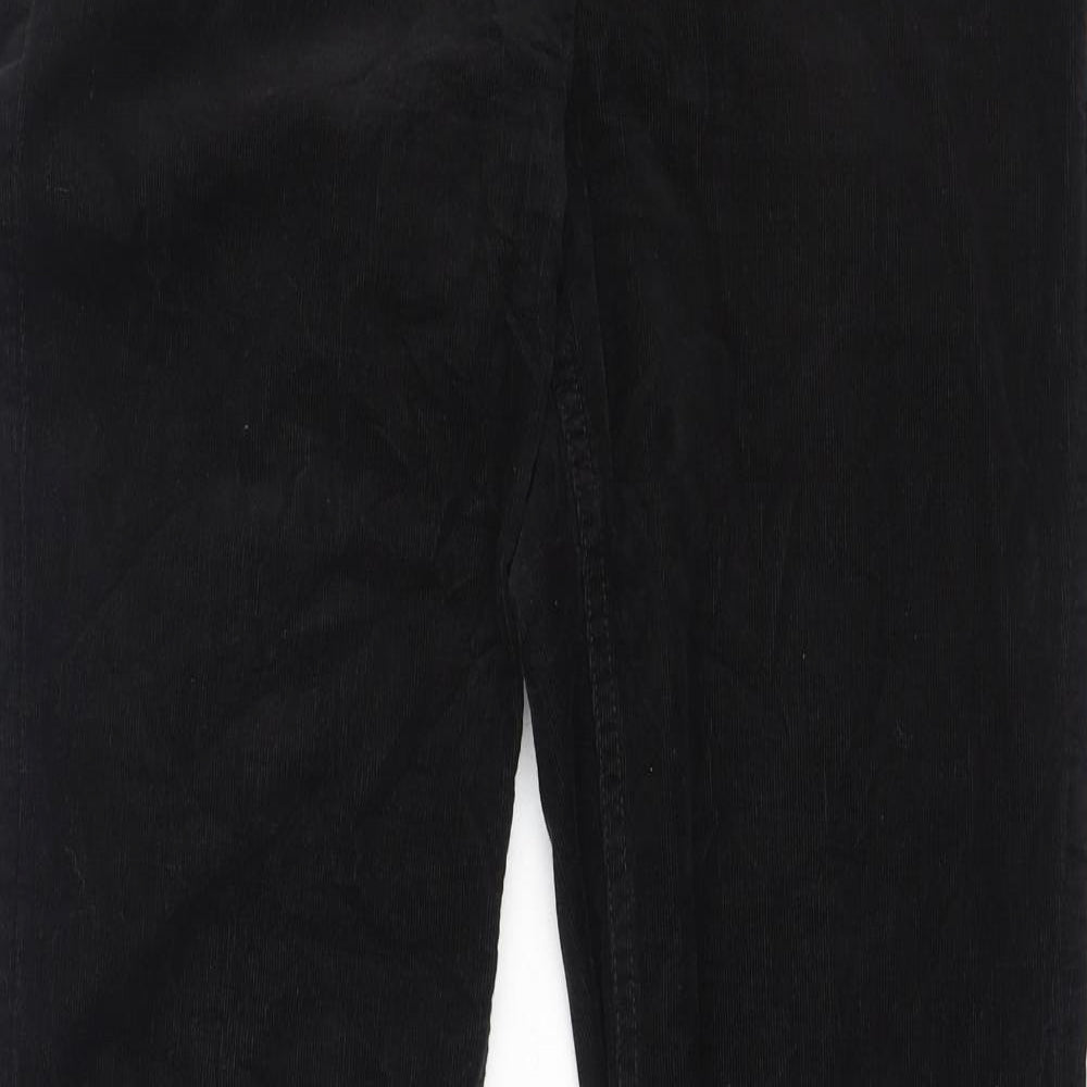 Marks and Spencer Womens Black  Cotton Trousers  Size 8 L27 in Regular
