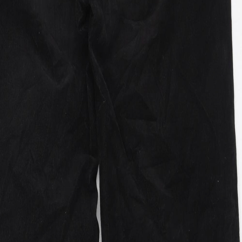 Marks and Spencer Womens Black  Cotton Trousers  Size 8 L27 in Regular