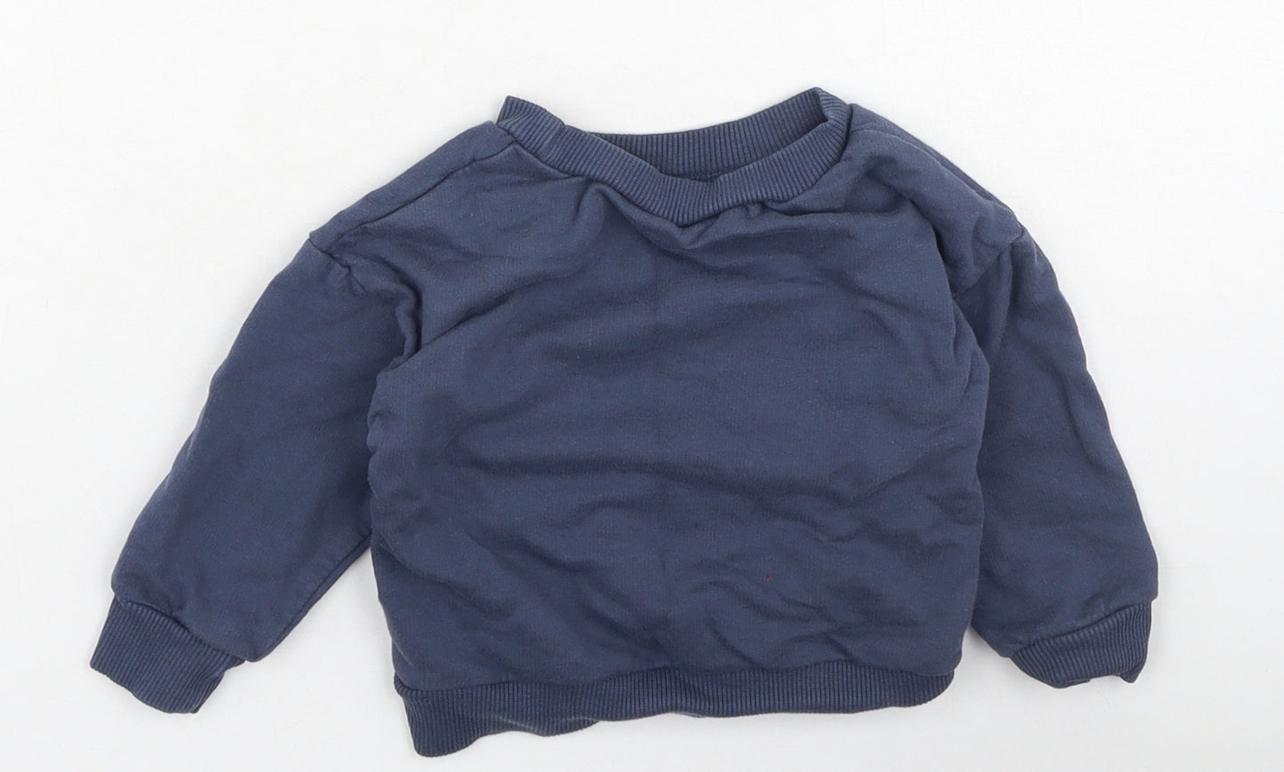 Dunnes Stores Boys Blue  Cotton Pullover Jumper Size 6-9 Months   - Christmas Jumper