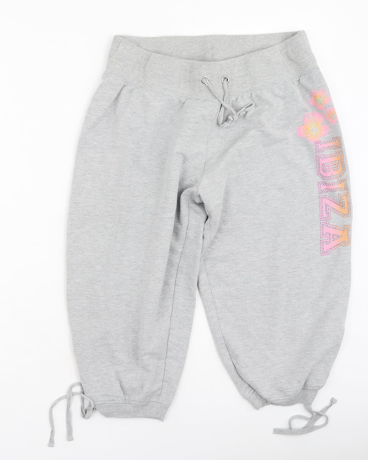 Dunnes Stores Womens Grey  Cotton Jogger Trousers Size 16 L20 in Regular
