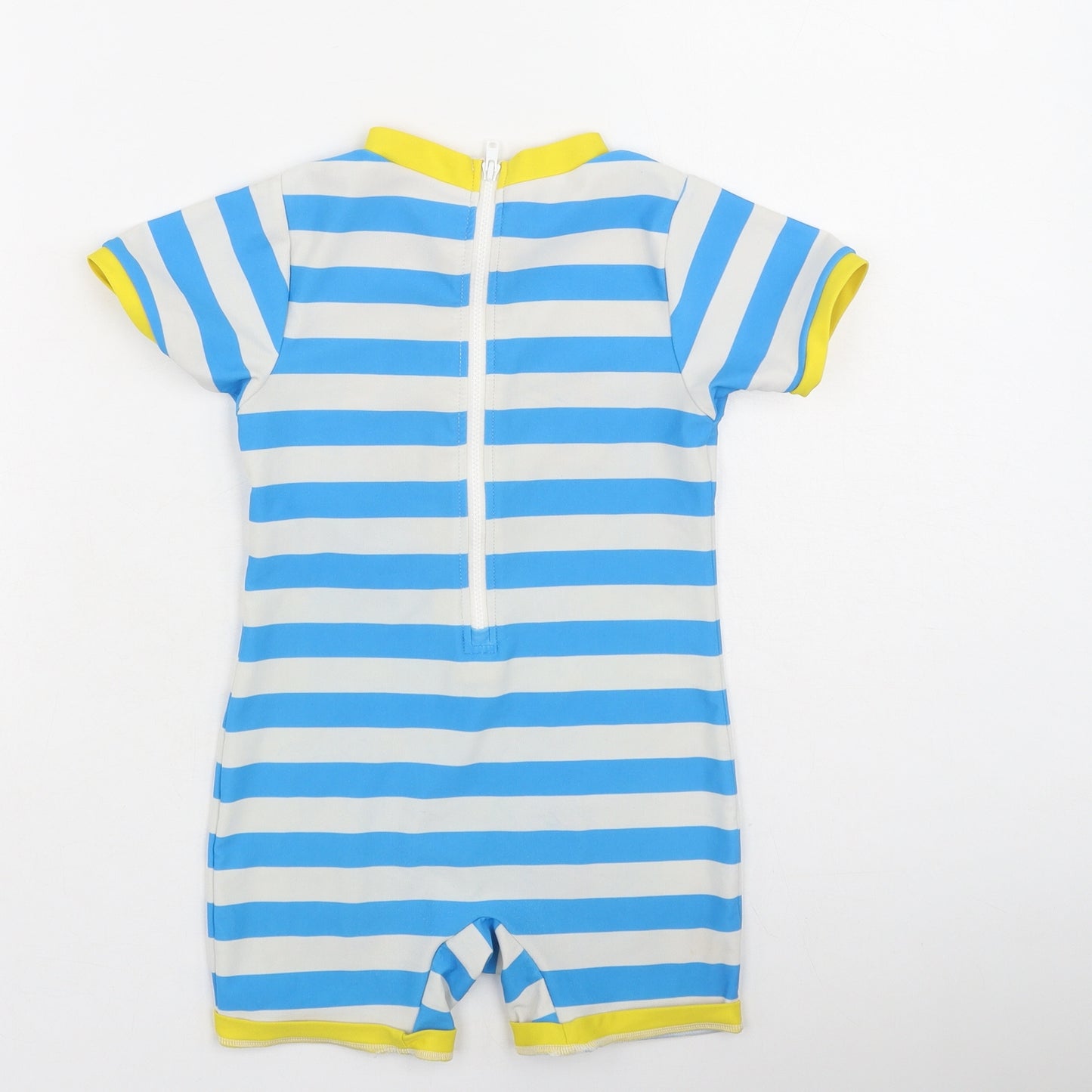 Ladybird Boys Multicoloured Striped Polyamide Basic T-Shirt Size 3-4 Years Round Neck  - swimsuit