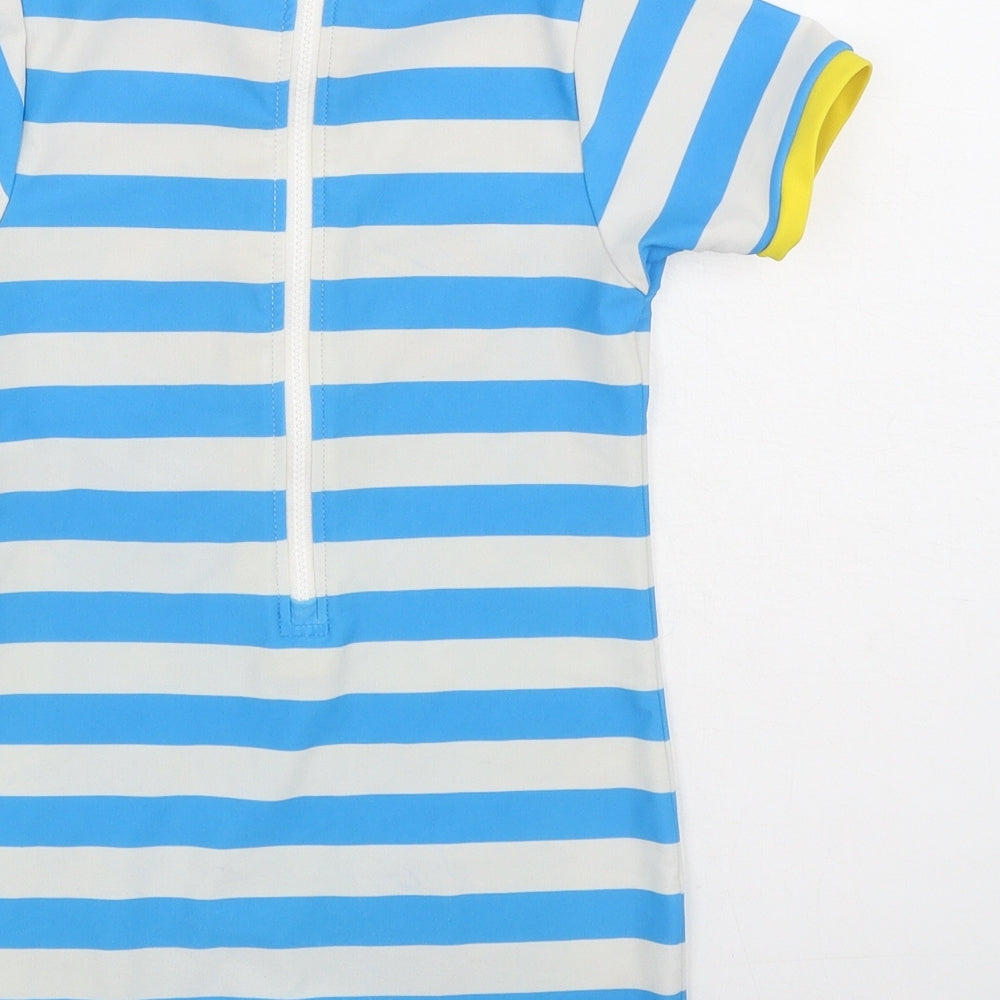 Ladybird Boys Multicoloured Striped Polyamide Basic T-Shirt Size 3-4 Years Round Neck  - swimsuit