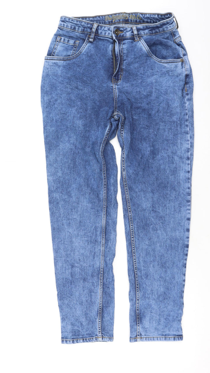 Preworn Womens Blue Cotton Mom Jeans Size 26 L27 in Regular