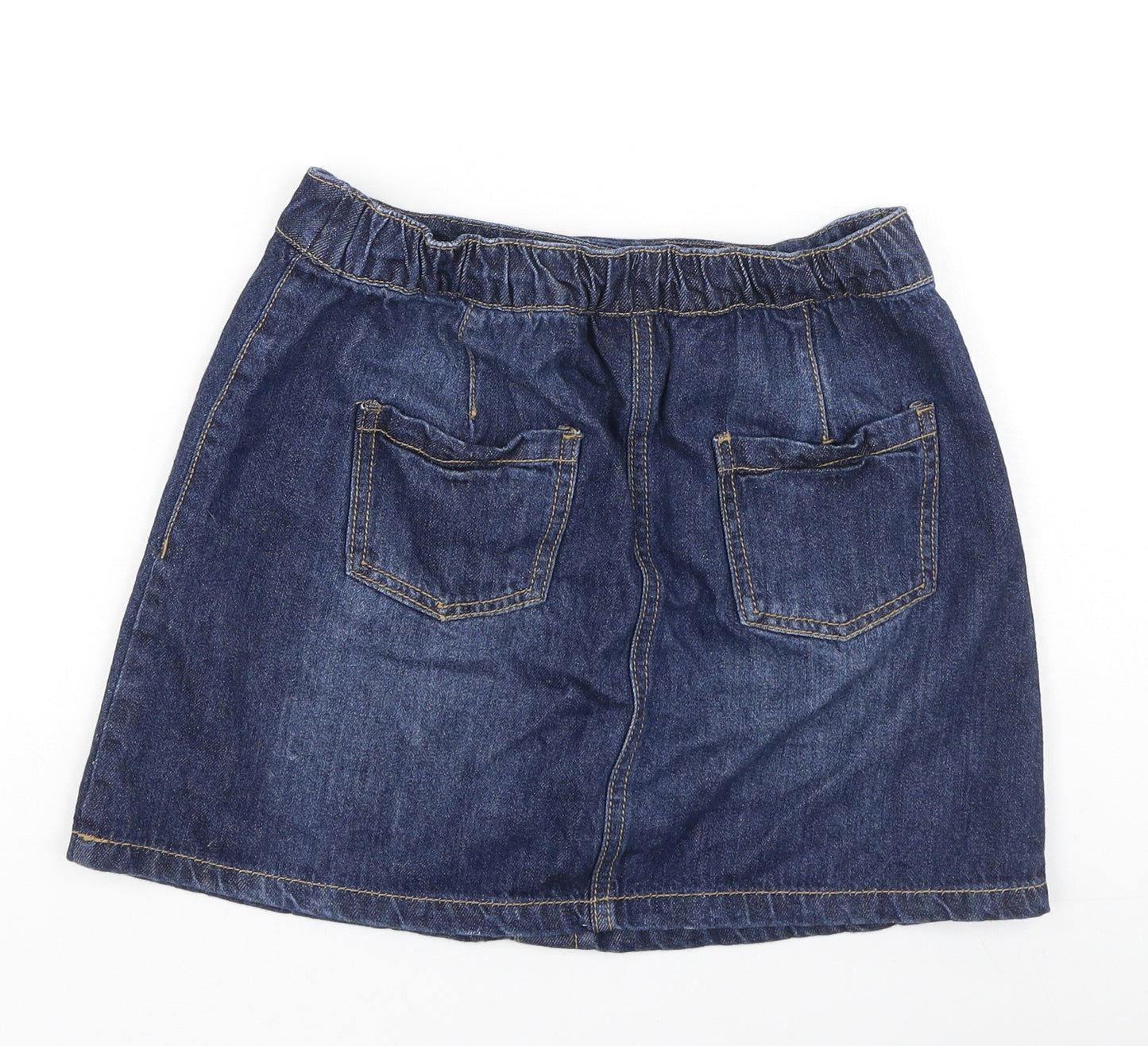 NEXT Girls Blue  Cotton Mini Skirt Size 11 Years  Regular
