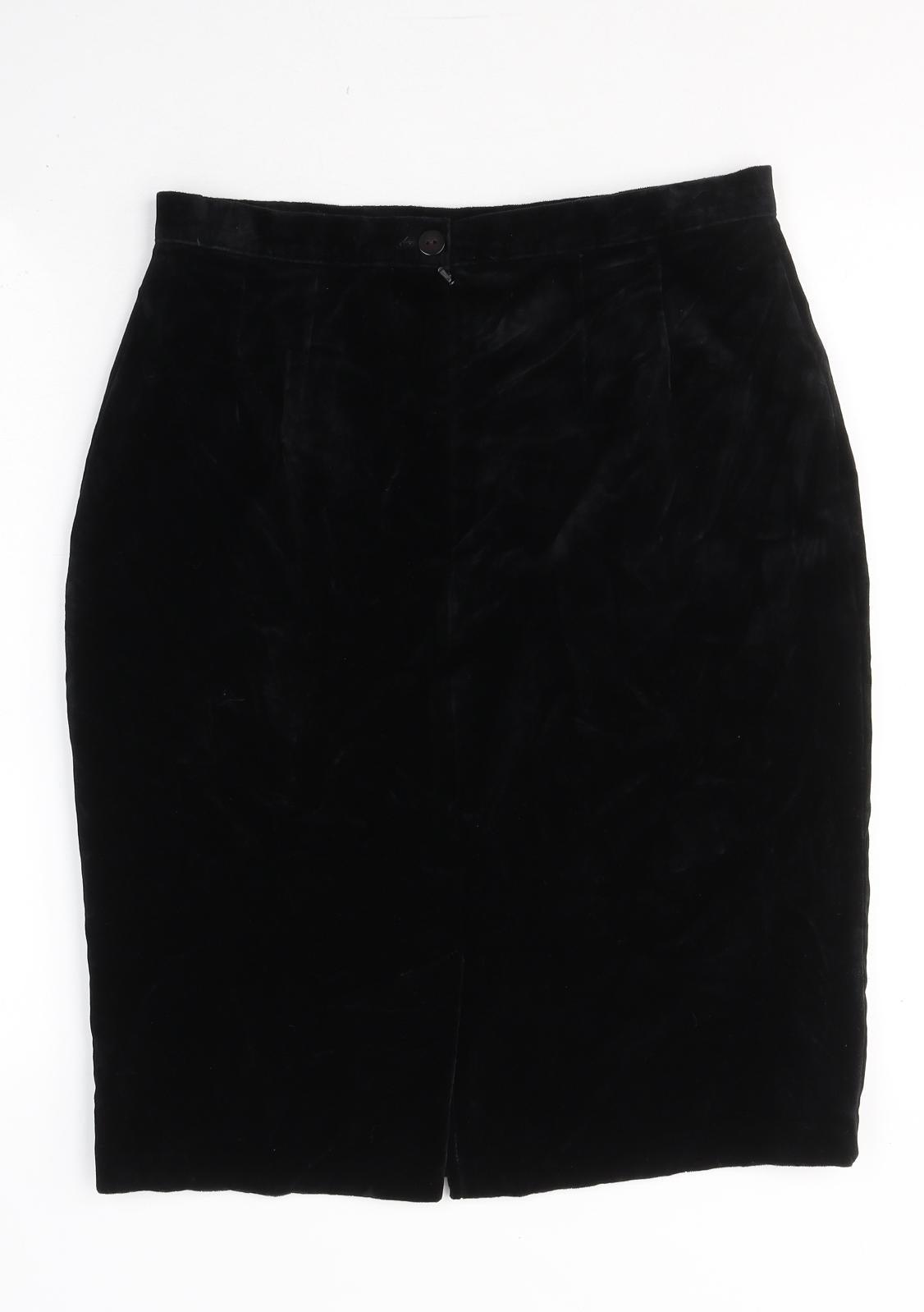 Opera Richards Womens Blue  Cotton A-Line Skirt Size 16   Zip