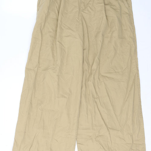 Gap Womens Beige  Cotton Trousers  Size 4 L30 in Regular Button