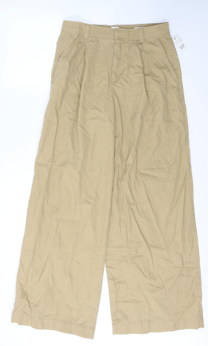 Gap Womens Beige  Cotton Trousers  Size 4 L30 in Regular Button