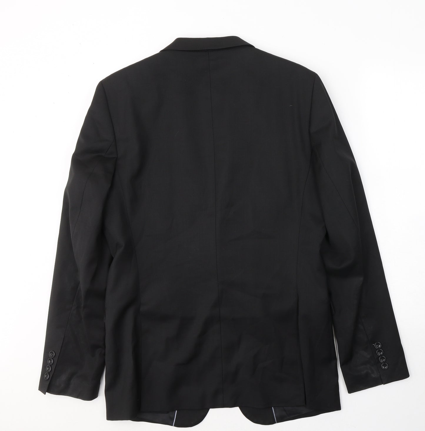 Zara Mens Black  Wool Jacket Suit Jacket Size 50