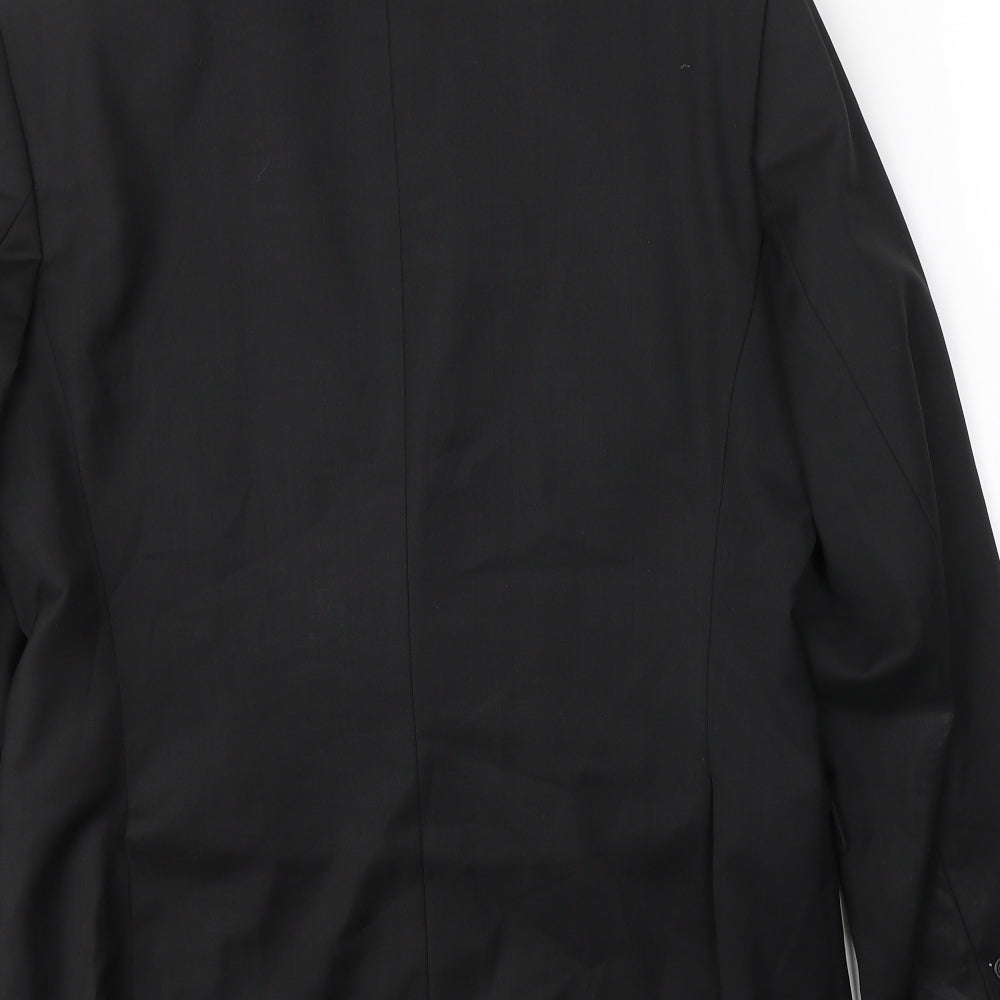 Zara Mens Black  Wool Jacket Suit Jacket Size 50