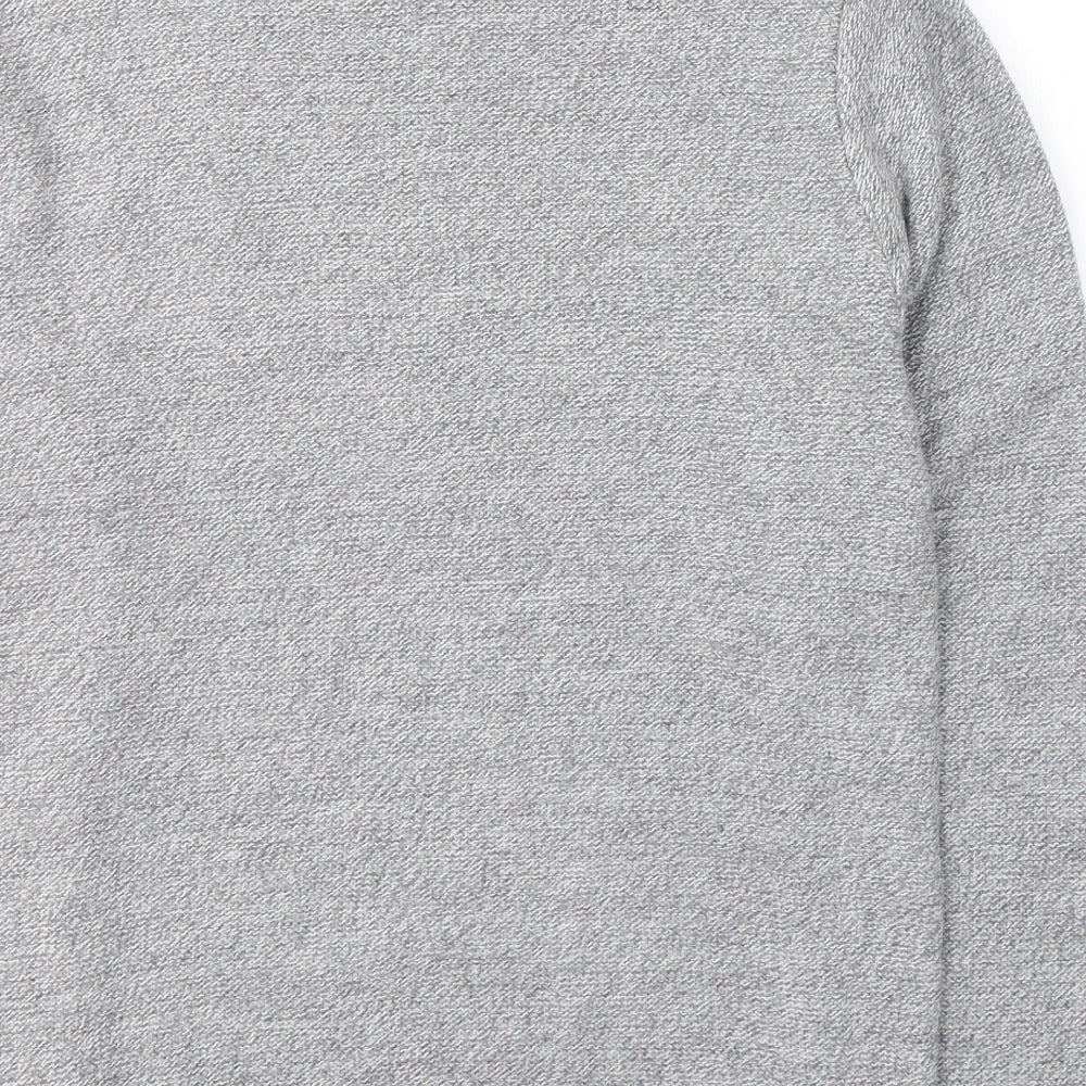 Boohoo Mens Grey Round Neck  Acrylic Pullover Jumper Size M