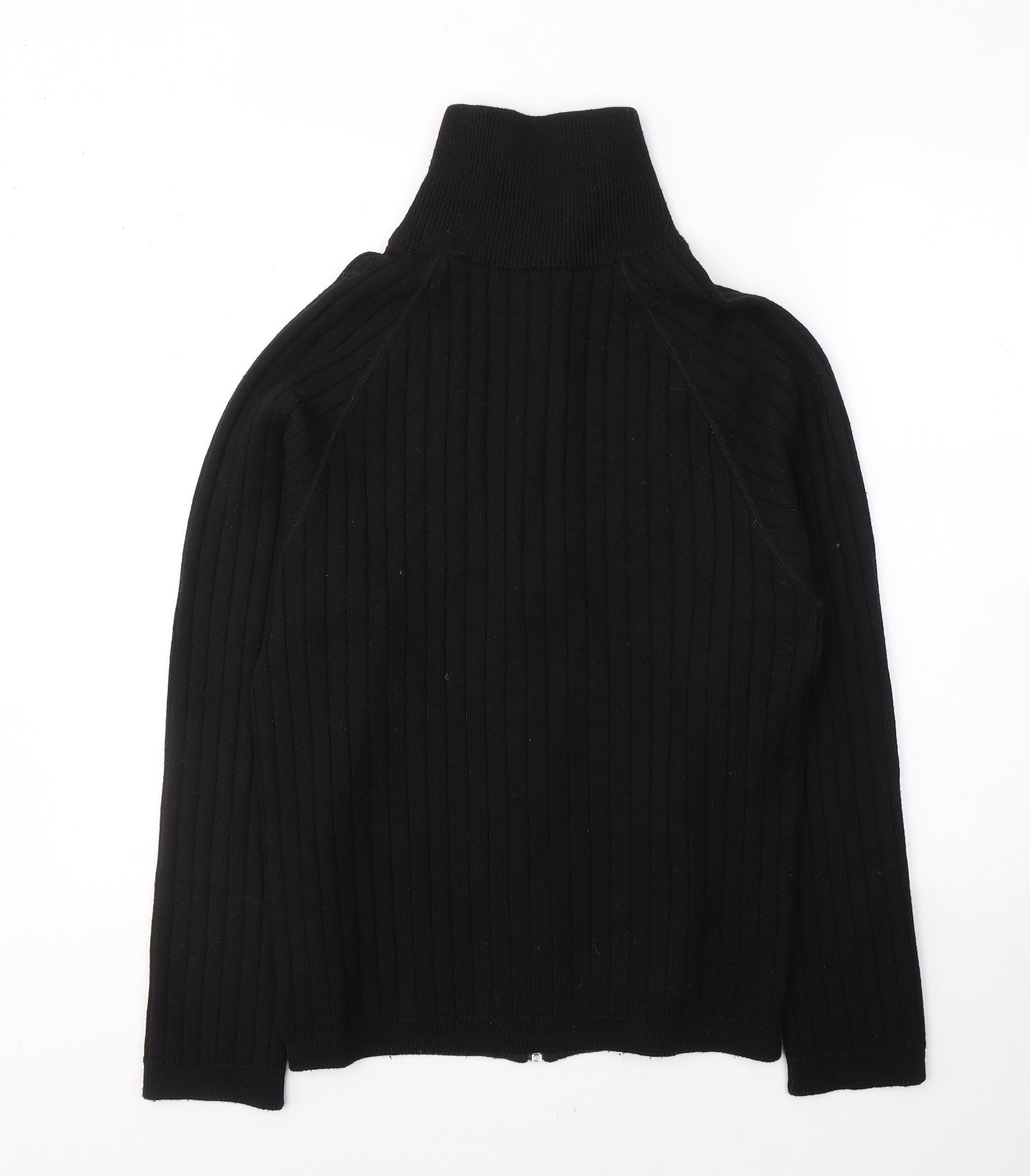 Zara Mens Black  Wool Full Zip Hoodie Size M