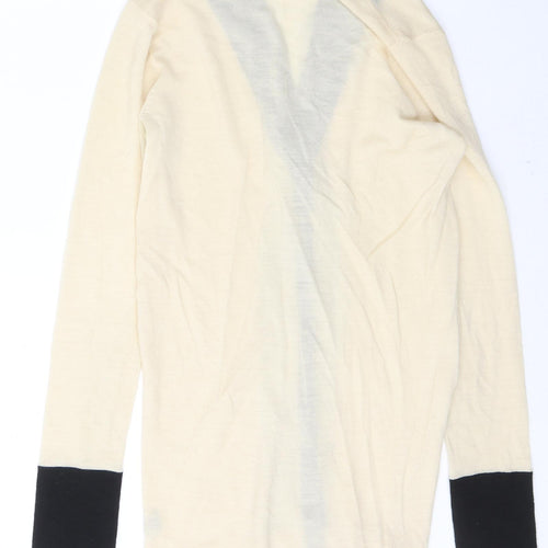 Club Monaco Womens Ivory  Wool Tunic Button-Up Size S Collared