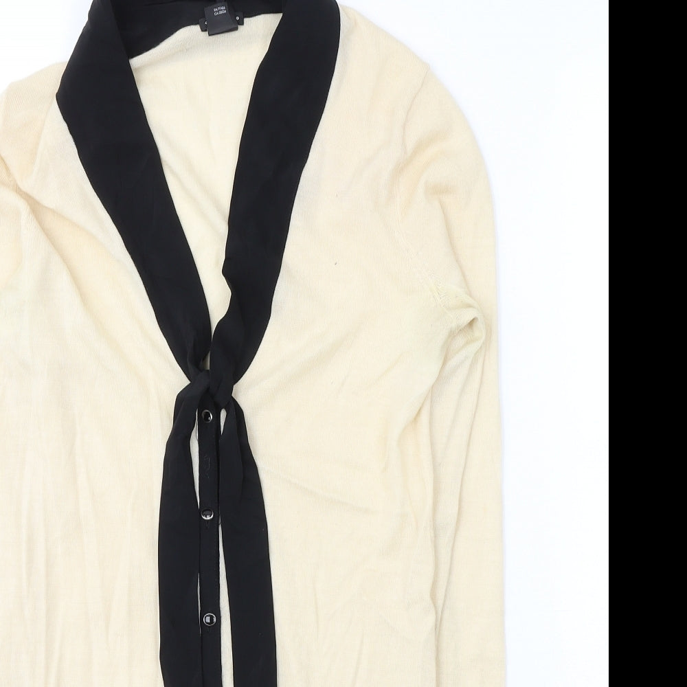 Club Monaco Womens Ivory  Wool Tunic Button-Up Size S Collared
